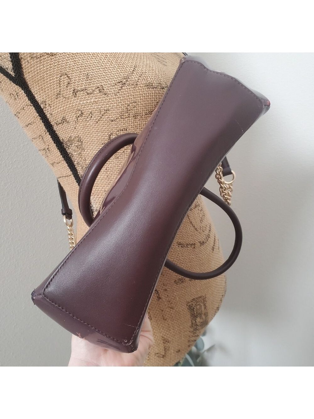 COACH Sage Carryall Oxblood Maroon Bouquet Print Small Handbag Purse - Picture 9 of 15